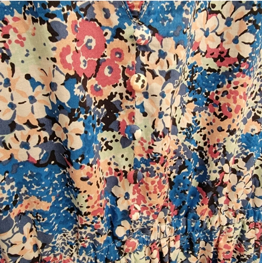 Elizabeth & James Meg Floral Tier Maxi Dress Small